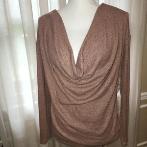 Thermal, cowl neck, long sleeve tee, Anthropologie, size M
